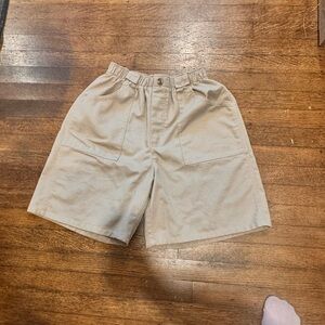 Westbound Tan Elastic Waist Shorts